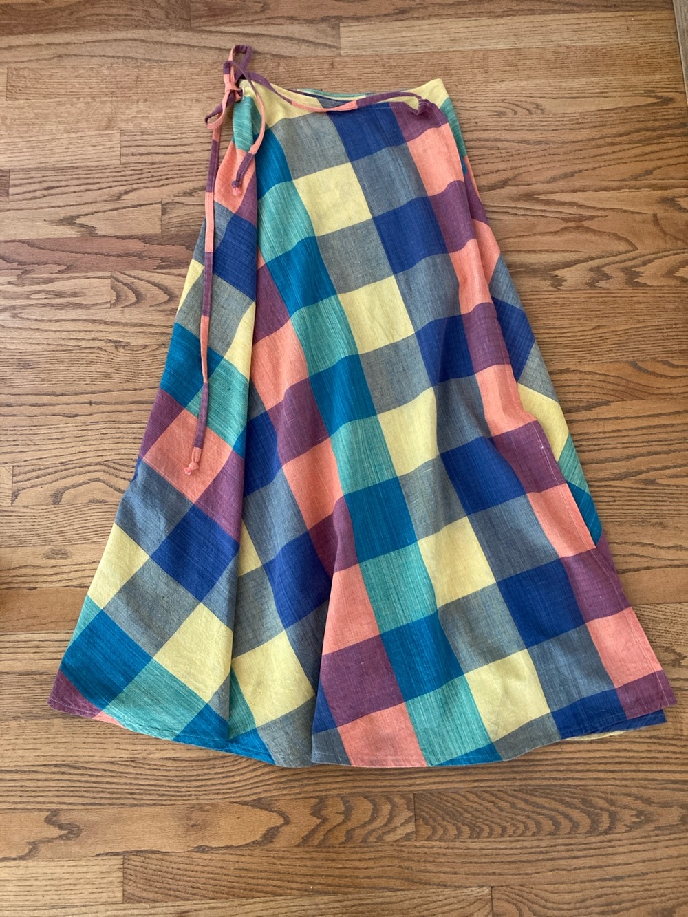 Authentic 70s Hippie Wrap Around Maxi Skirt